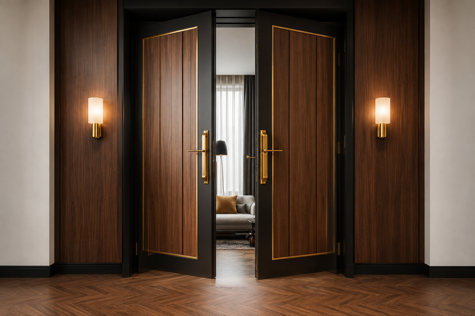 Modern entrance door detail